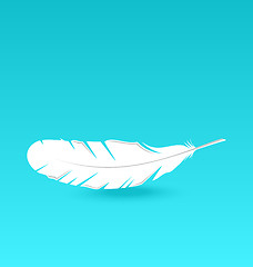 Image showing White feather falling