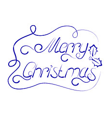 Image showing Cute Christmas lettering, handmade calligraphy