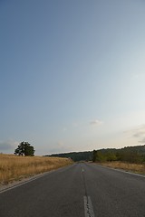 Image showing road through the green field