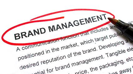 Image showing Brand Management