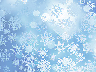 Image showing Blue Christmas with snowflakes. EPS 10