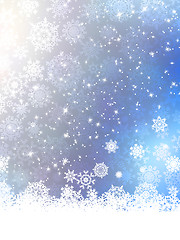 Image showing Christmas background with snowflakes. EPS 10