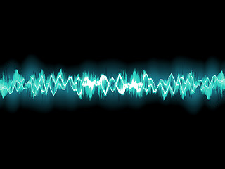 Image showing Abstract blue waveform. EPS 8