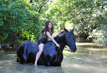 Image showing riding girl