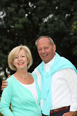 Image showing Smiling affectionate senior couple