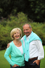 Image showing Happy affectionate senior couple