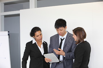 Image showing Business team having a discussion