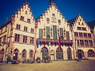 Image showing Retro look Frankfurt city hall