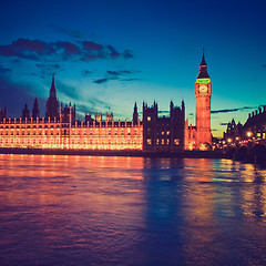 Image showing Vintage look Houses of Parliament