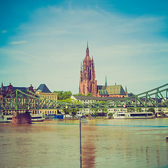 Image showing Retro look Frankfurt Cathedral