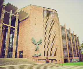 Image showing Retro look Coventry Cathedral