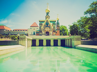 Image showing Retro look Russian Chapel in Darmstadt