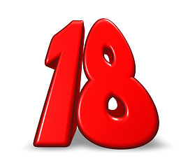 Image showing eighteen