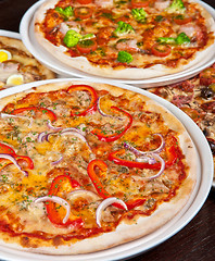 Image showing pizza set