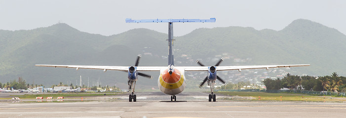 Image showing Airplane on a runway