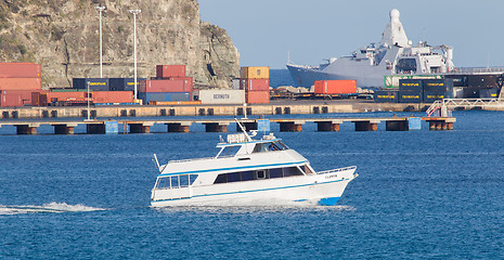 Image showing ST MARTIN - ANTILLES, JULY 24 2013; Small boat in the harbor of 