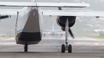 Image showing Airplane on a runway