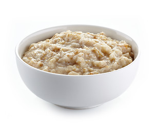 Image showing Bowl of oats porridge