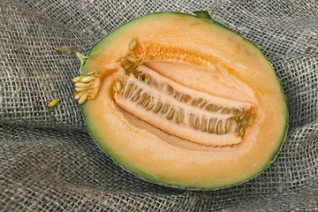 Image showing Half a small butternut squash melon