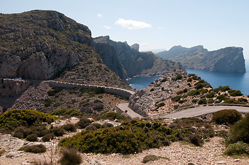 Image showing Mountains and blue sea