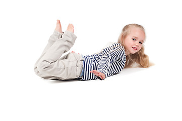 Image showing Little cute girl in studio