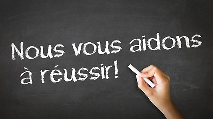 Image showing We help you succeed (In French)