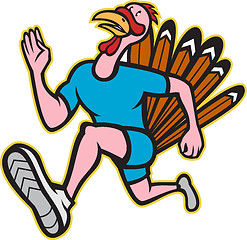 Image showing Turkey Run Runner Side Cartoon Isolated