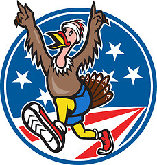 Image showing American Turkey Run Runner Cartoon