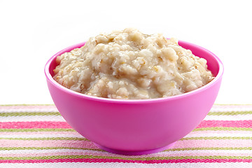 Image showing Bowl of oats porridge