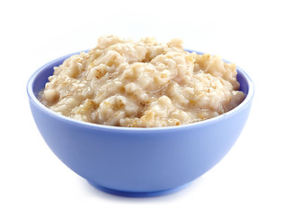 Image showing Bowl of oats porridge