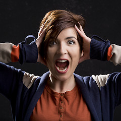 Image showing Woman yelling 