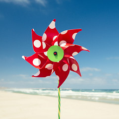 Image showing Red windmill