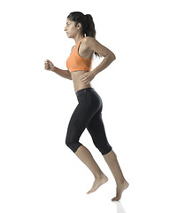 Image showing fit woman on white
