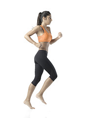 Image showing fit woman on white