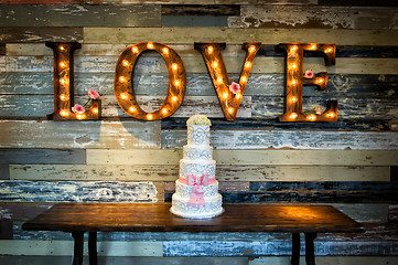 Image showing Wedding Cake with Love