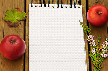 Image showing Notebook autumn theme