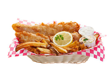 Image showing Cod and chips