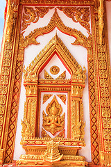 Image showing Traditional Thai style window temple