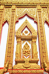 Image showing Traditional Thai style window temple