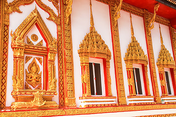 Image showing Traditional Thai style window temple