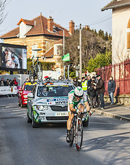 Image showing The Cyclist Hivert Jonathan- Paris Nice 2013 Prologue in Houille