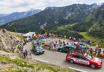 Image showing Technical car in Pyrenees Mountains