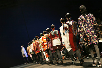 Image showing Models on the catwalk during a fashion show