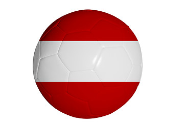 Image showing Austrian flag on soccer ball