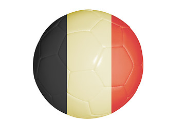 Image showing Belgium flag on soccer ball