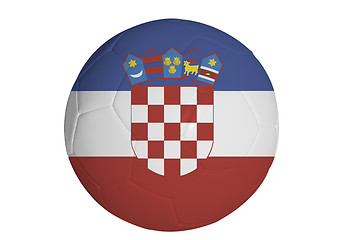 Image showing Croatia flag on soccer ball