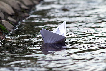 Image showing abstract view of paper boat