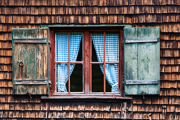 Image showing Idyllic Bavarian alpine cottage window