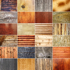 Image showing collection of wooden textures