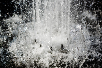 Image showing Closeup of Fountain in Summer